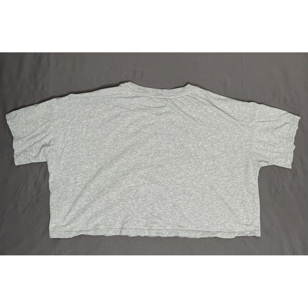 Calvin Klein Performance Sliced Logo Cropped Gray‎ Short Sleeve T-Shirt Womens M - Picture 6 of 10